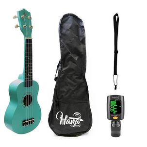 Pack Ukelele Soprano Hana Verde+funda+afinador+strap Allegro