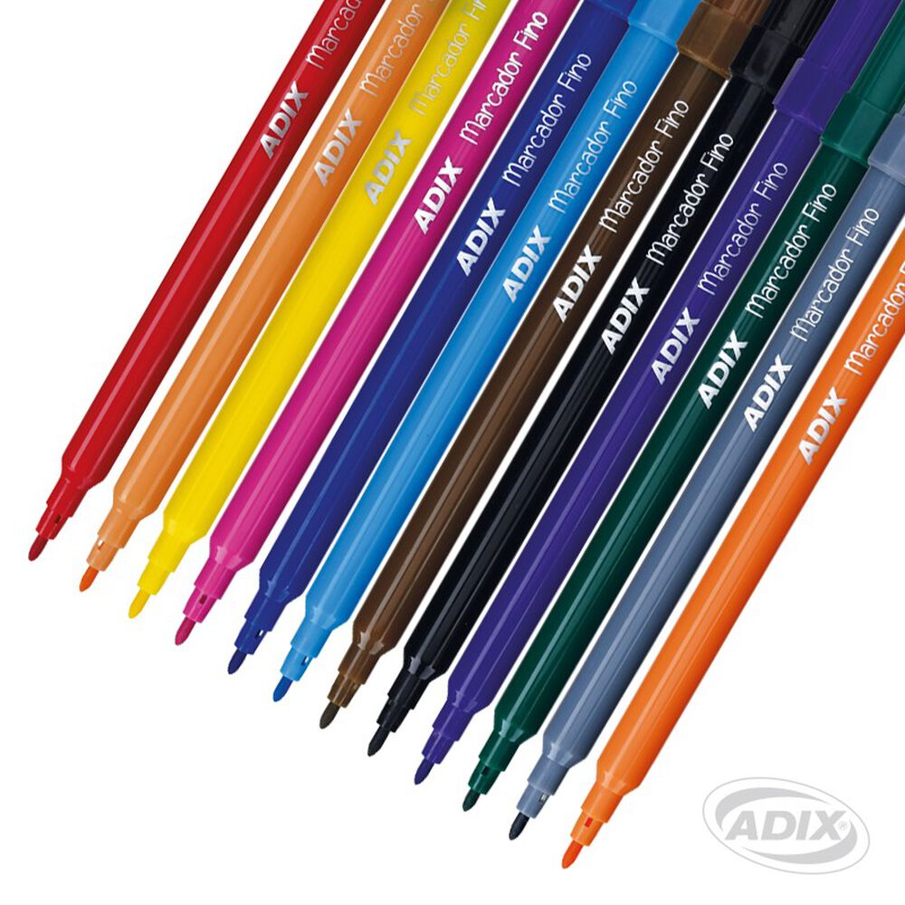 Pack X 20 Set De 12 Marcadores Punta Fina Para Manualidades Y Trabajos Escolares image number 1.0