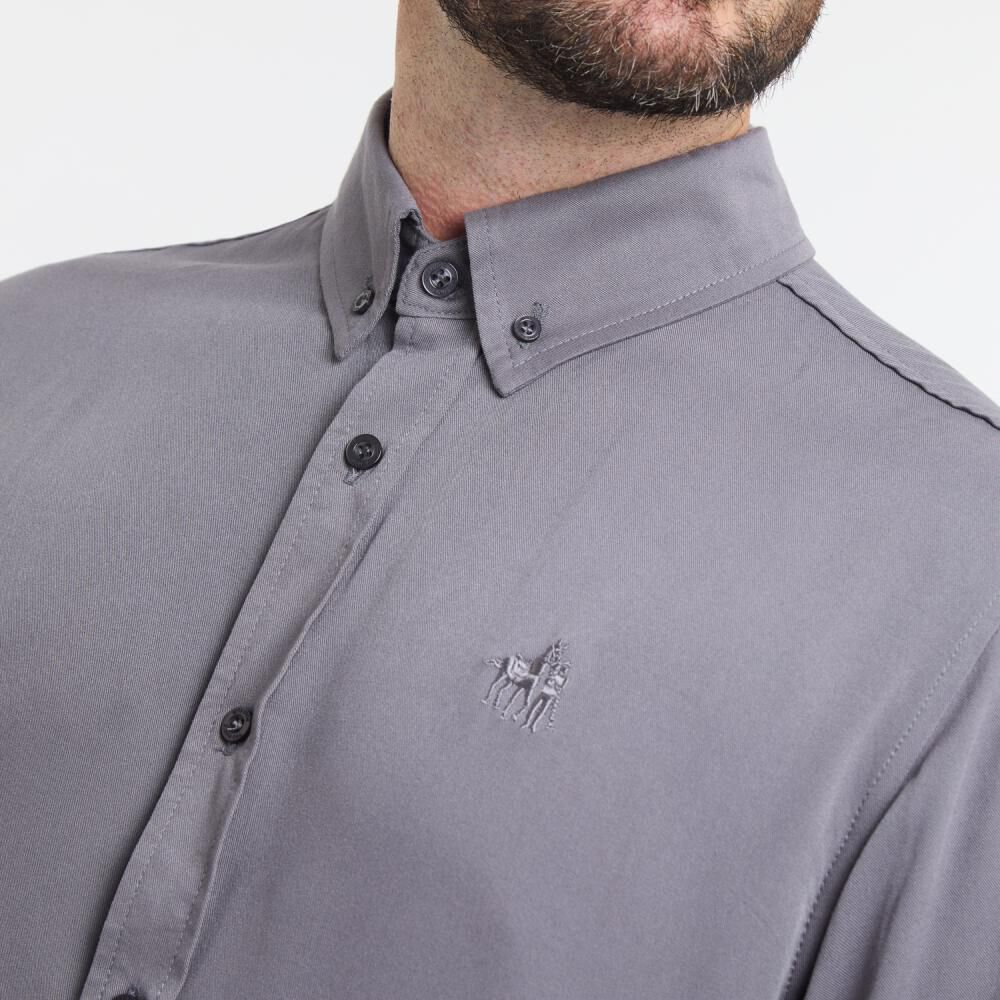 Camisa Lisa Regular Manga Corta Hombre The King's Polo Club image number 4.0