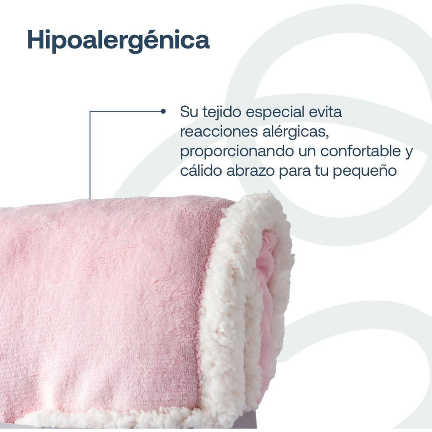 Manta Sherpa Bebesit De Polar - Rosa image number 2.0