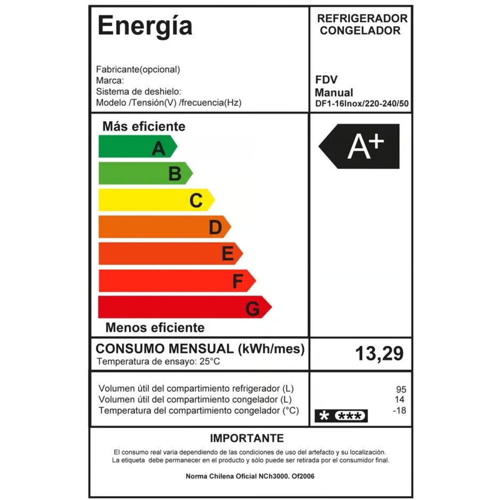 Frigobar Fdv Bajo Cubierta 109 Lts Elegance 2.0 Inox image number 5.0