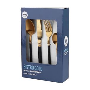 Set Cuberteria 24 Piezas Bistr&oacute; Copper