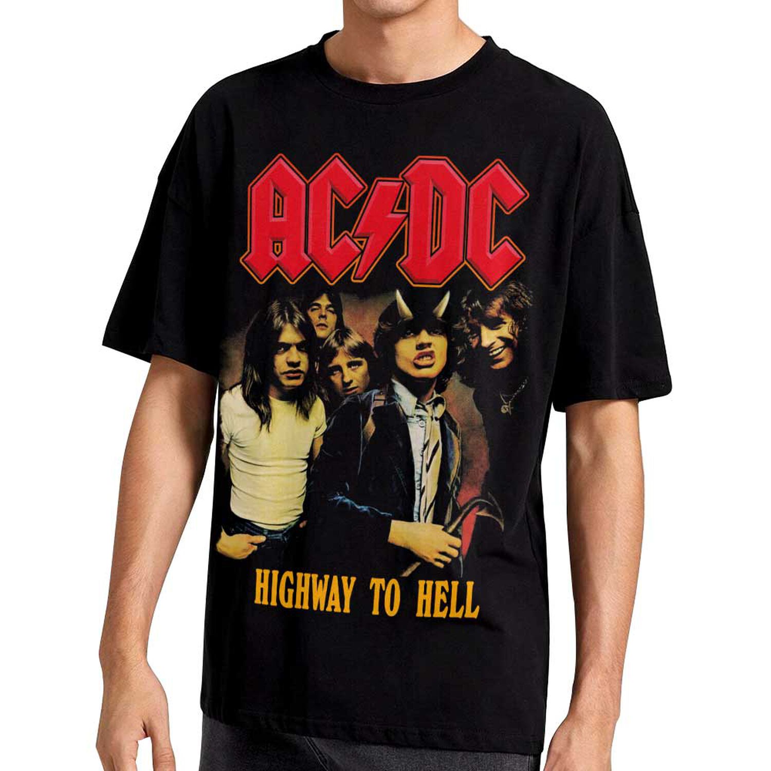 Polera Estampada Ac Dc Highway To Hell Rock image number 0.0
