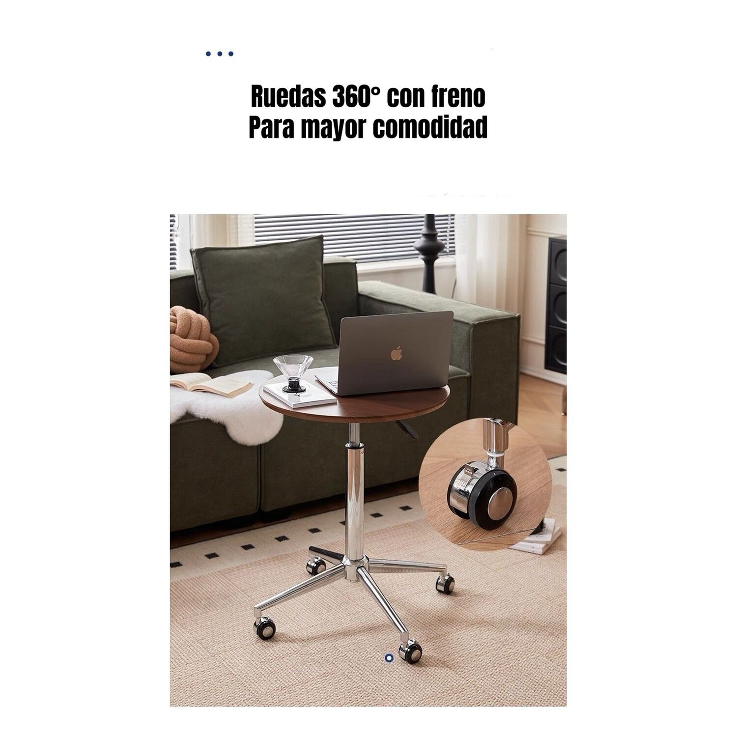 Mesa Lateral Auxiliar Centro Regulable 63-85cm Side Caf&eacute; image number 4.0