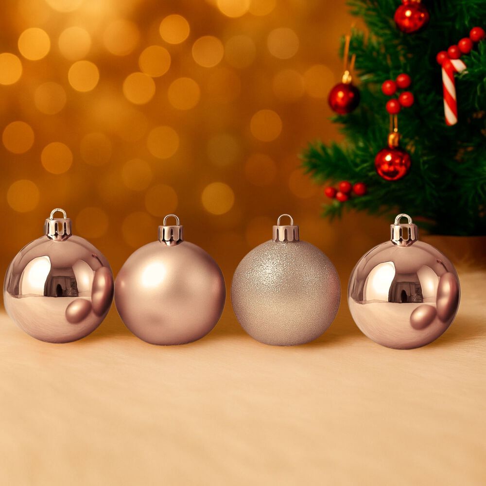 4 Bambalinas Esferas Navide&ntilde;a Plateado 12cm Decoracion Navidad image number 2.0