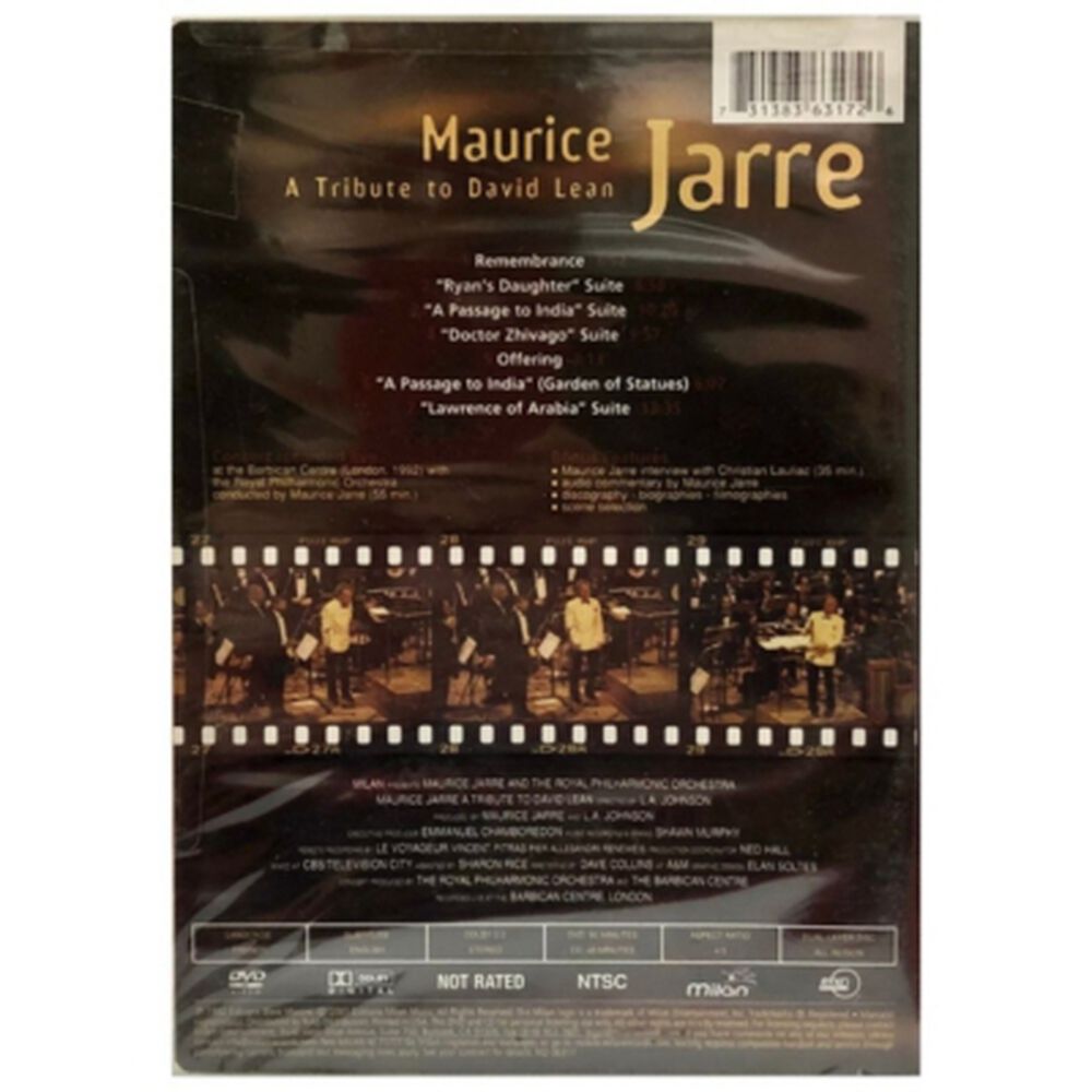 Maurice Jarre - Tribute To David Lean (dvd+cd) | Dvd image number 1.0