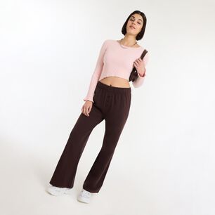 Pantal&oacute;n De Buzo Moda Tiro Medio Regular Mujer Rolly Go