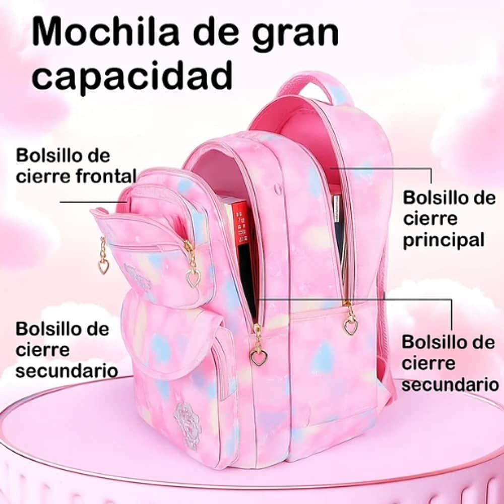 Mochila Escolar Kawaii Bolso Estudiantes Colegio Primaria image number 4.0