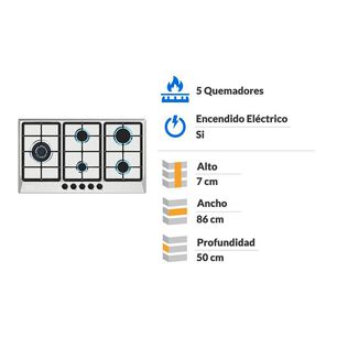 Encimera A Gas Ursus Trotter UT Prime GLT-5 / 5 Quemadores