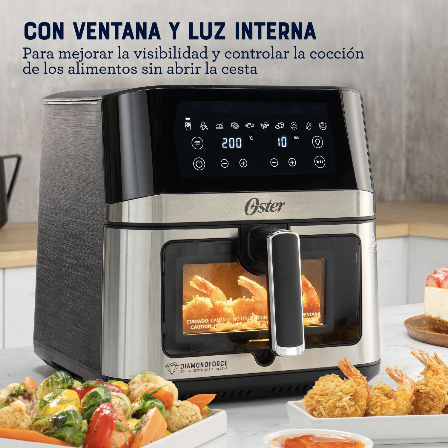 Freidora de Aire Oster CKSTAF75WDSSDF / 7.5 Litros image number 10.0