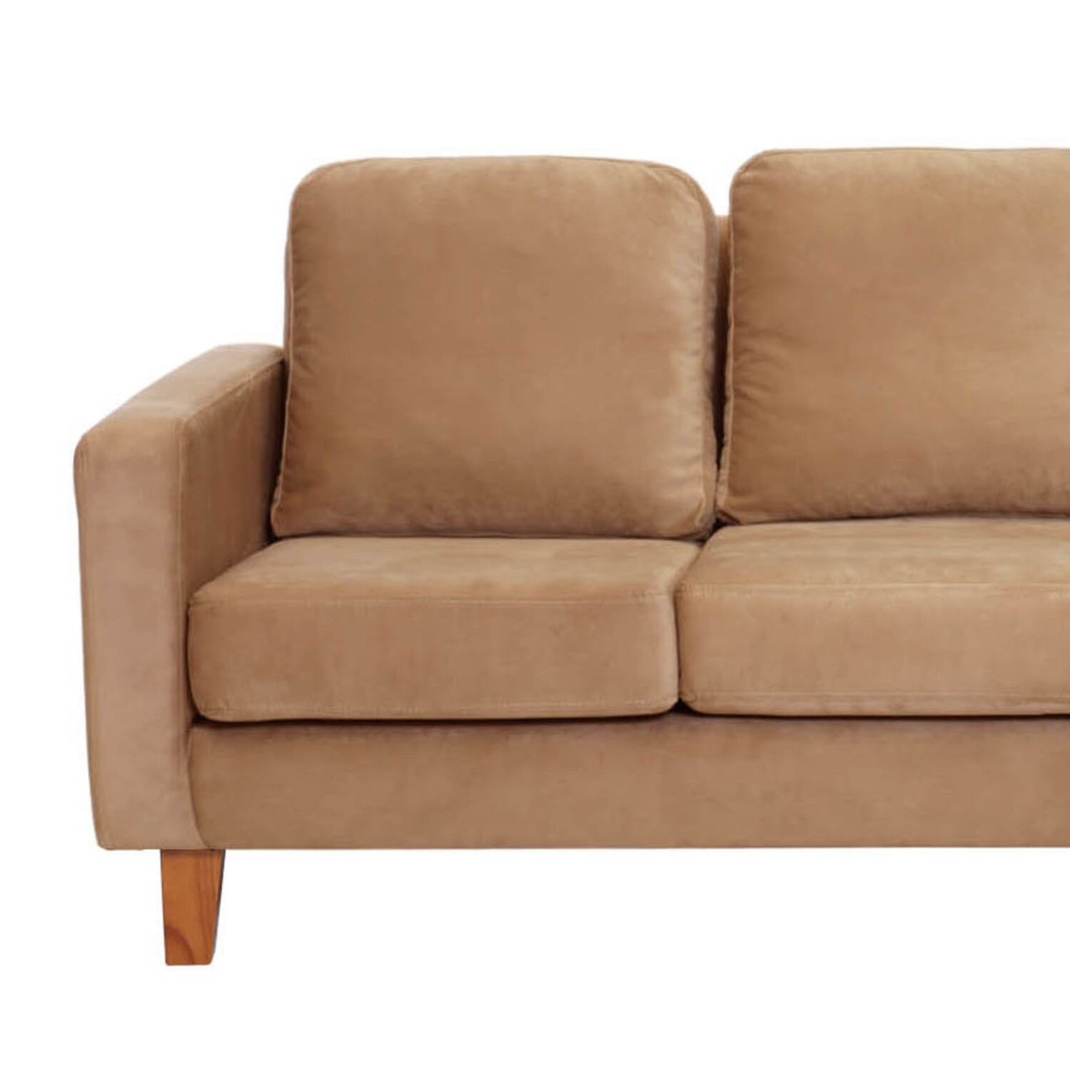 Sofa Venecia 3 Cuerpos Tela Velvet Beige image number 1.0