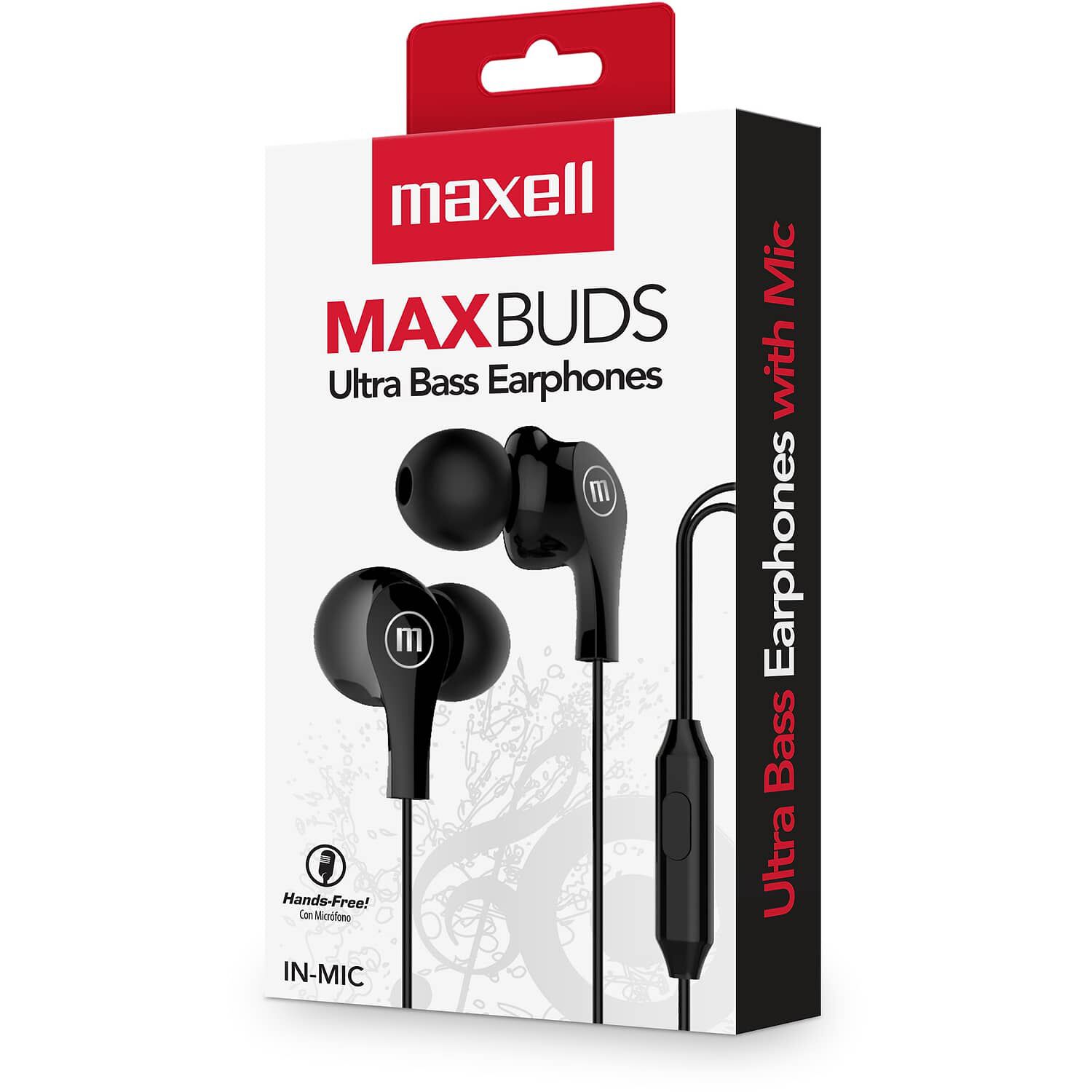 Aud&iacute;fonos Maxell In Ear Est&eacute;reo Con Microfono Negro image number 2.0