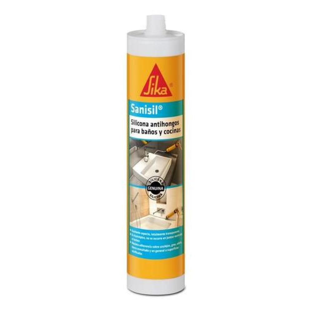 Silicona Blanca Para Baño Y Cocina Antihongo 280ml Sika image number 0.0