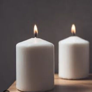 Pack De Velas Blancas 5x5 Cm