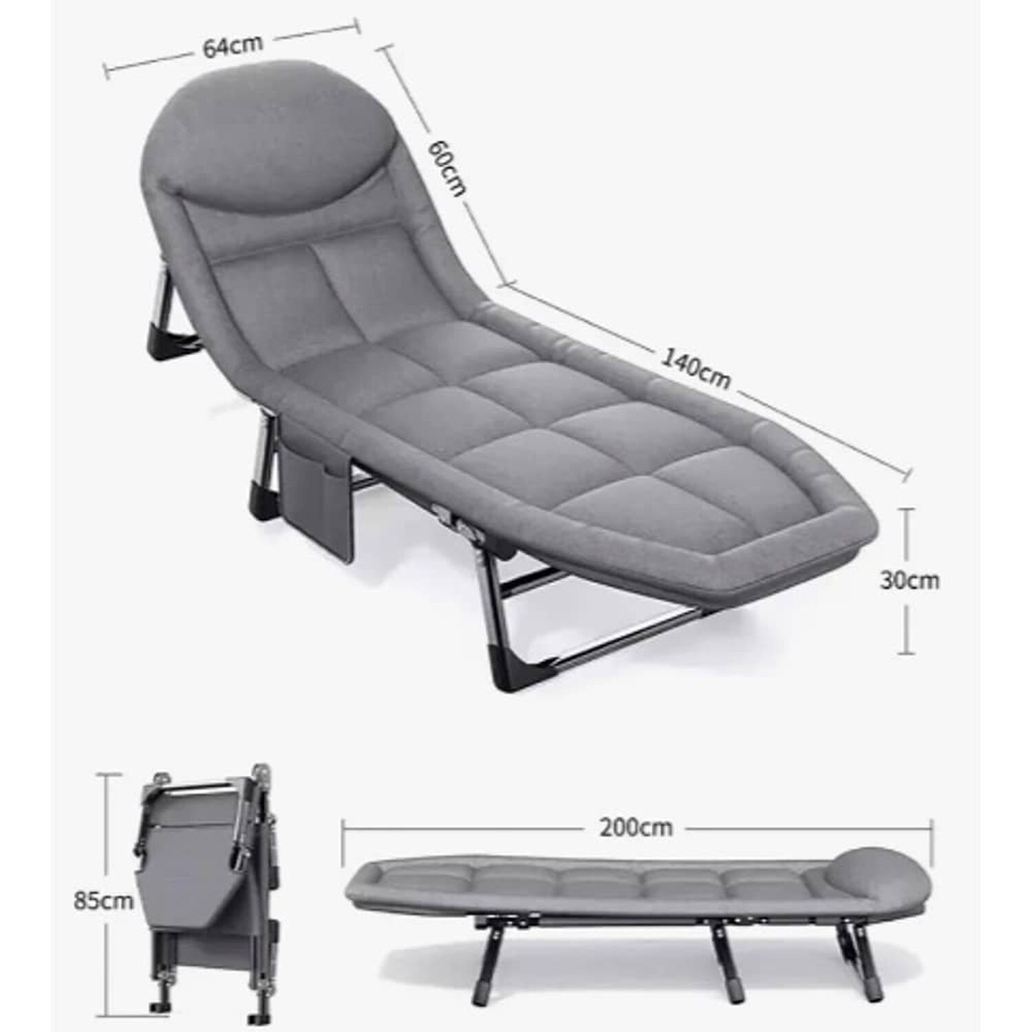 Cama Campa&ntilde;a Outdoor Plegable Acolchado image number 1.0