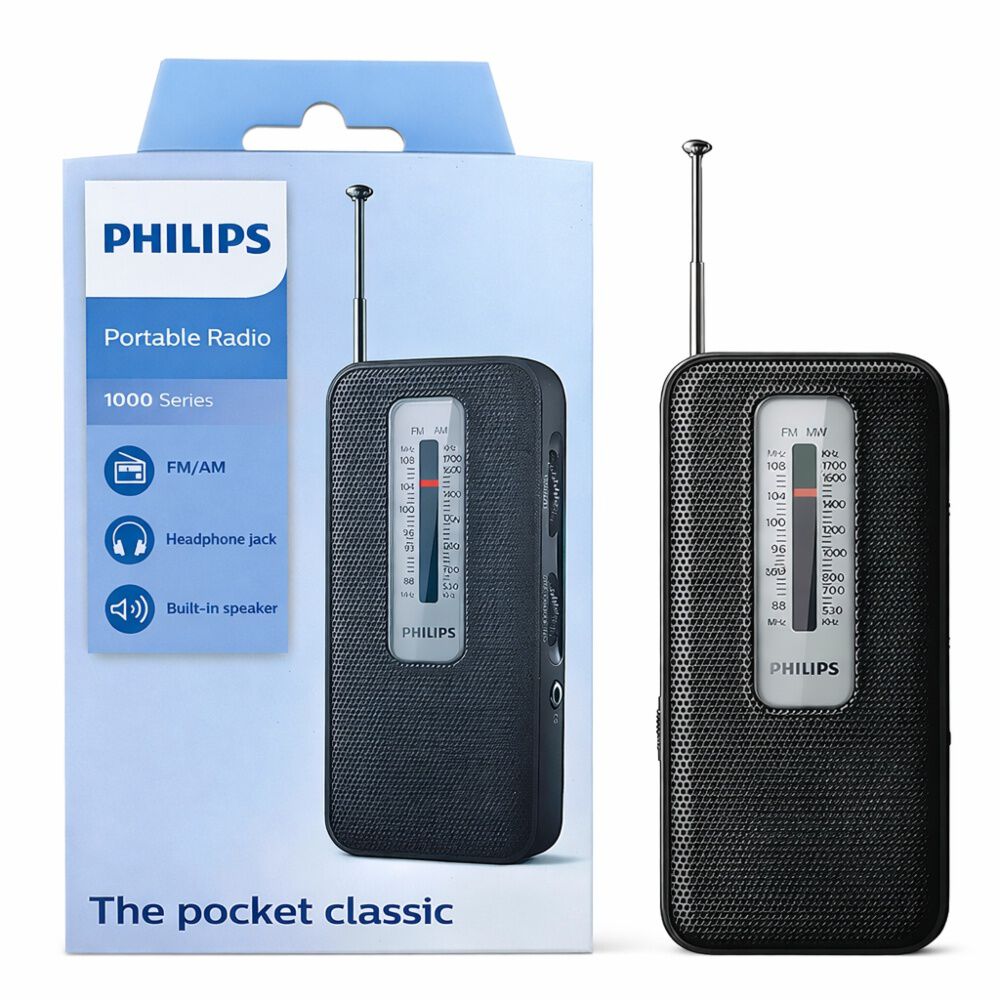 Radio Port&aacute;til Philips Tar1506 Am Fm Negro image number 2.0