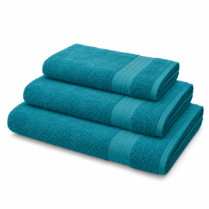 Juego Toallas De Ba&ntilde;o Turquesa Casaideal / 3 Toallas 90X170CM-74X140CM-50X80CM