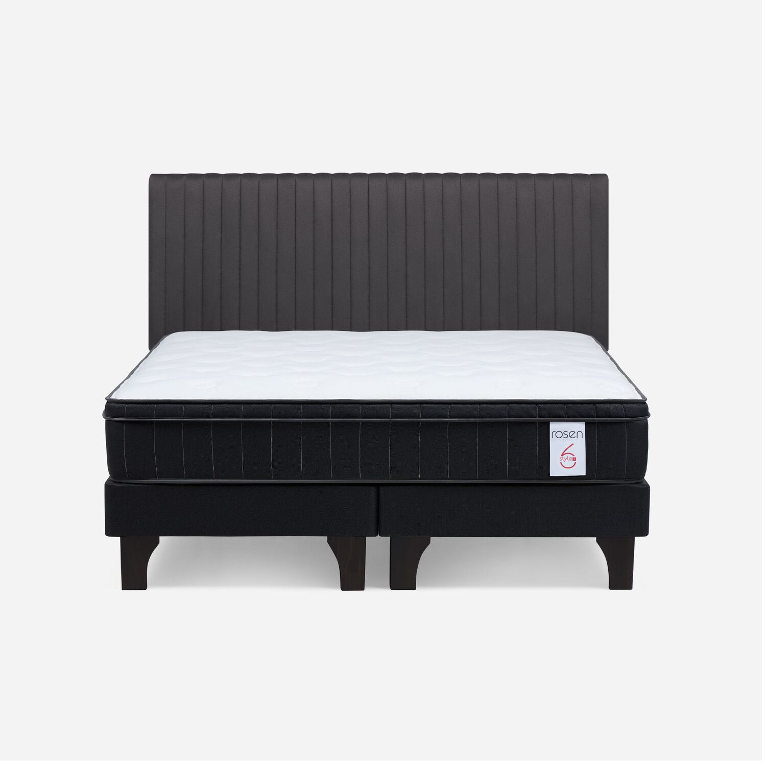 Cama Europea Rosen New Style 6 Plus + Respaldo Lucio / King / Base Dividida + Respaldo image number 0.0
