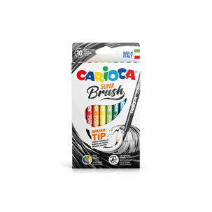 Plumones Super Brush 10 Colores Carioca - Ps