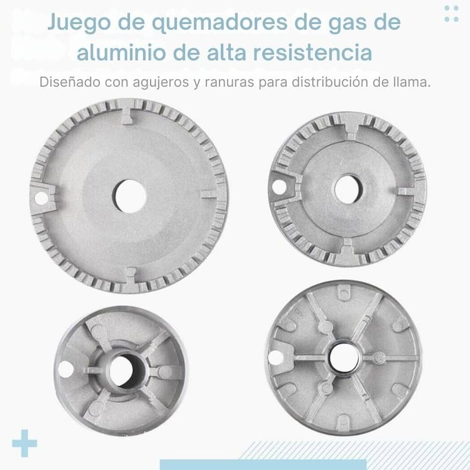 Juego 4 Quemadores Y Tapas De Cocina A Gas image number 4.0