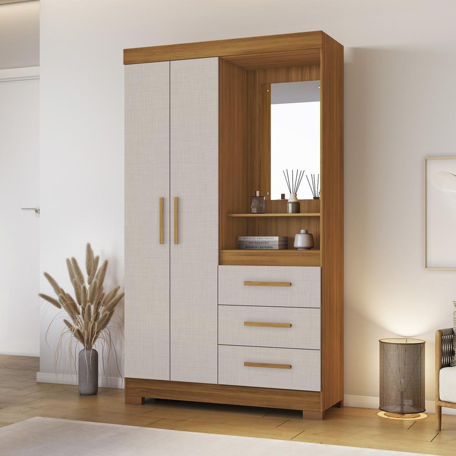 Cl&oacute;set Home Mobili Closet Gala / 2 Puertas / 3 Cajones image number 4.0