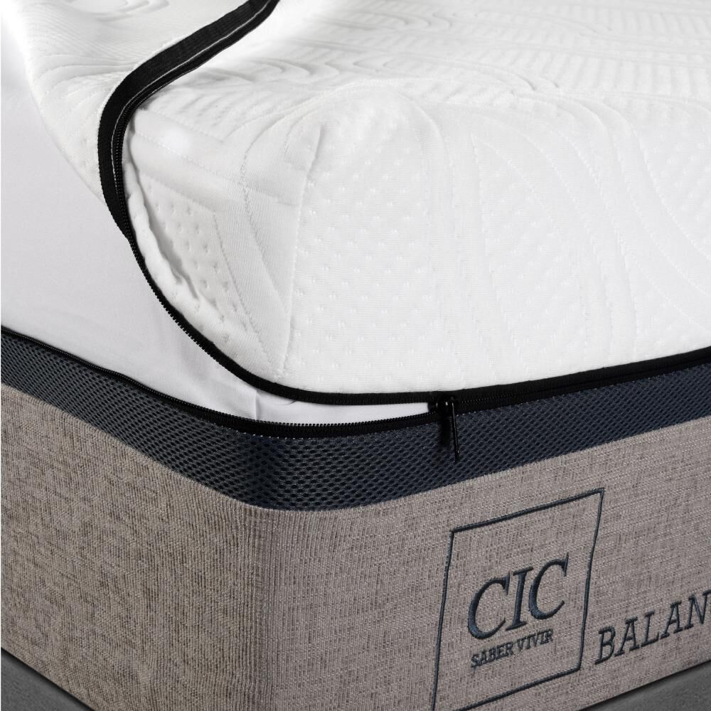 Cama Europea Cic Balance / 2 Plazas / Base Dividida + Velador image number 2.0