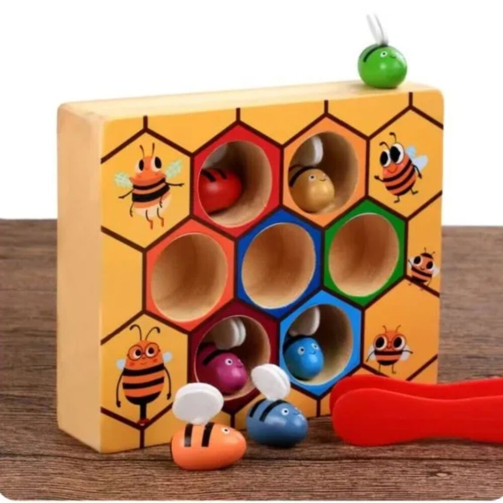 Juego De Abeja Juguete De Madera Montessori image number 2.0
