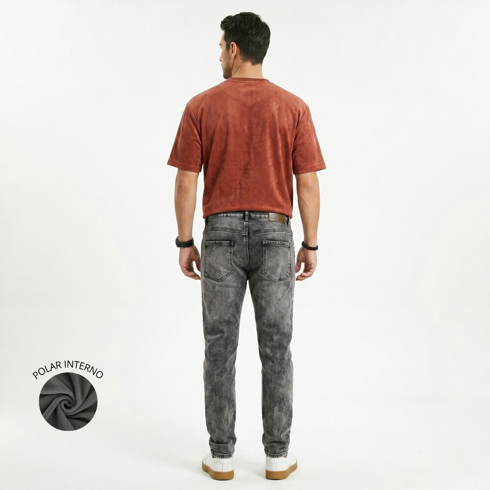 Pantalon Jeans Skinny Forro Interno Hombre image number 2.0