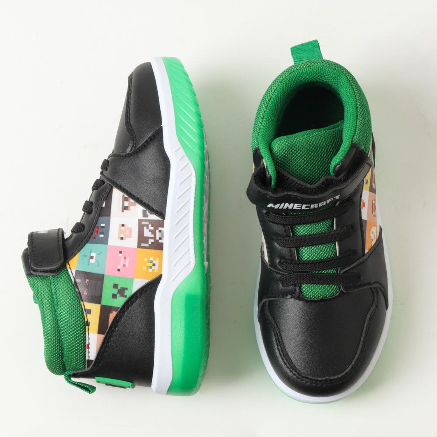 Zapatilla Infantil Con Luces Ni&ntilde;o Minecraft Negro image number 3.0