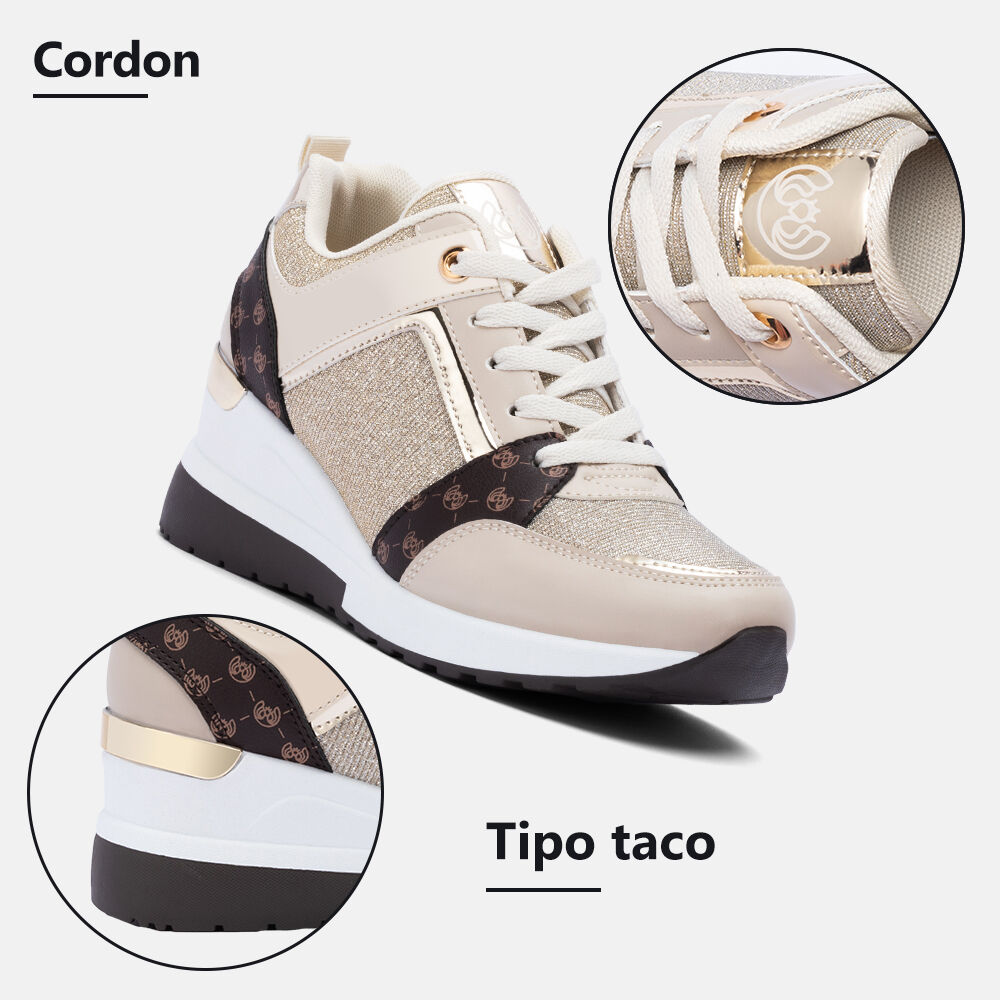 Zapatilla Mujer Andrea Beige Weide image number 6.0