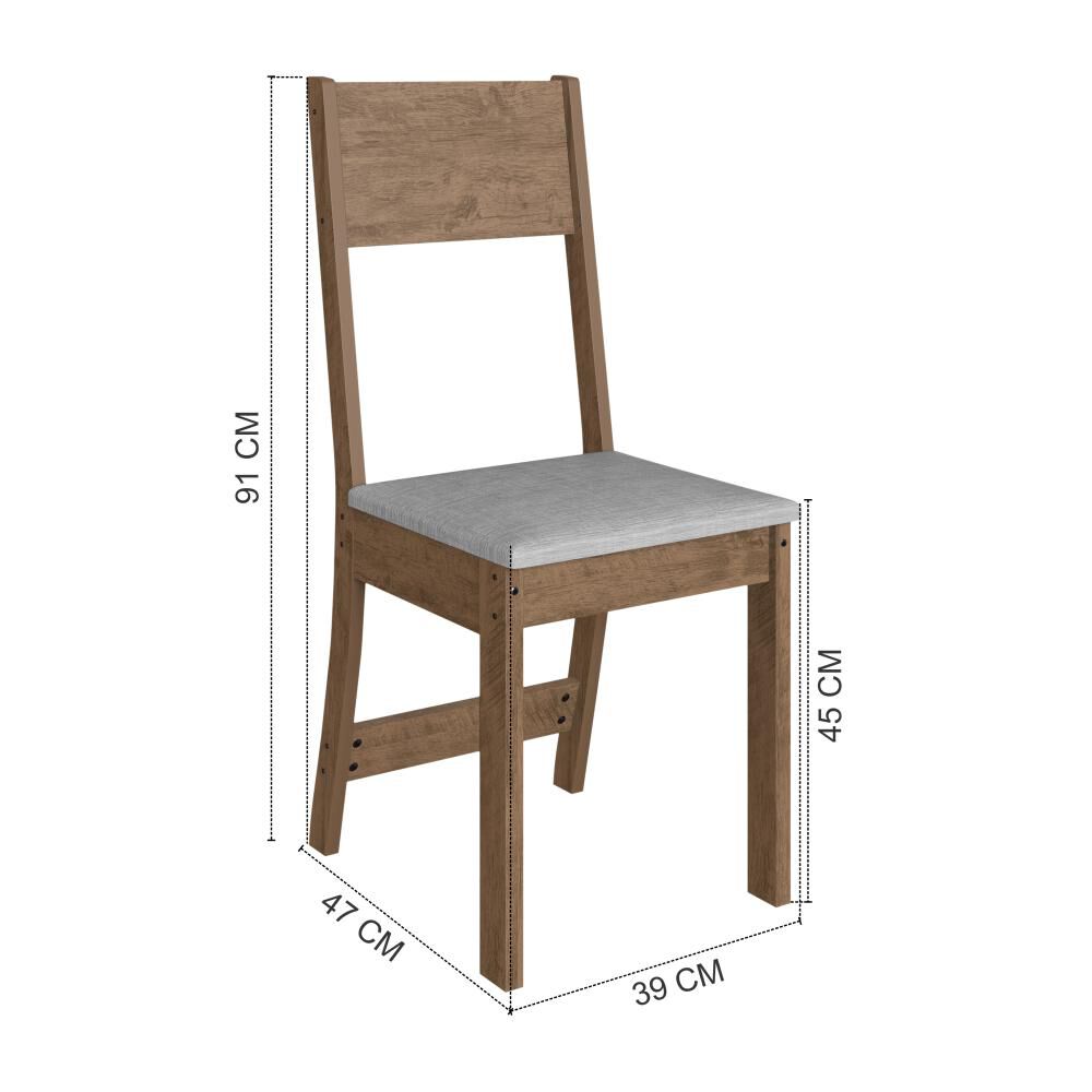 Juego De Comedor Home Mobili Natura / 4 Sillas image number 4.0
