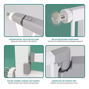 Reja De Seguridad Escalera Para Bebe Y Mascotas 69 A 76 Cm