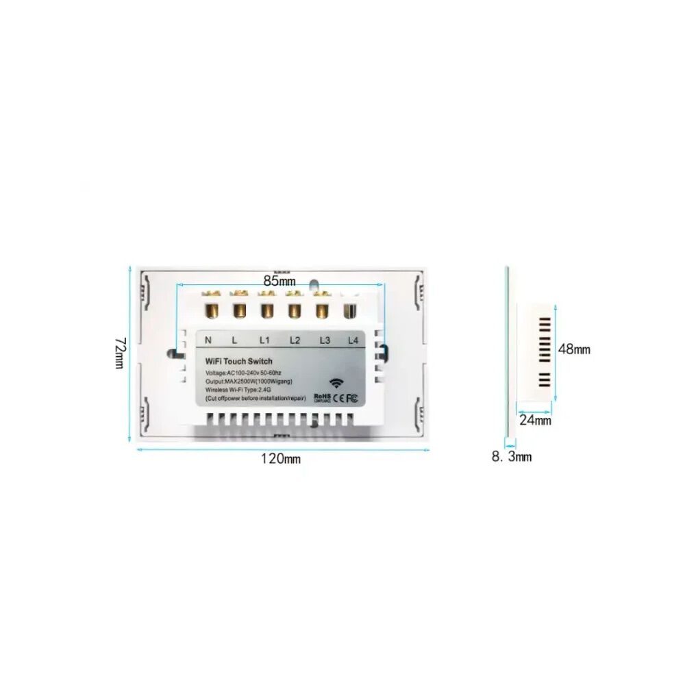 Interruptor Wifi Sin Neutro De 2 Canales Para Sonoff Ewelink image number 2.0