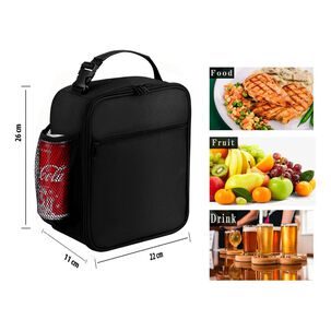 Lonchera Térmica Portátil Negra Para Hombre Y Mujer