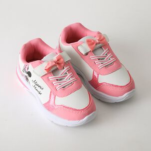 Zapatilla Luces Ni&ntilde;a Velcro Mo&ntilde;o Minnie Rosado Disney