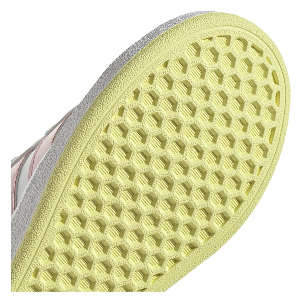 Zapatilla Infantil Niña Adidas Grand Court Mid Blanco/rosado image number 6.0