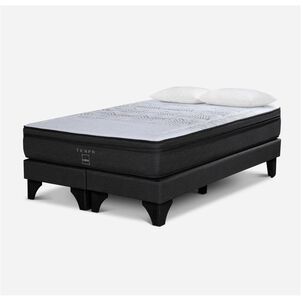 Cama Europea Rosen Tempo / 2 Plazas / Base Dividida + Almohadas