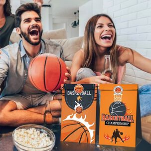 Pack 12 Bolsas Dulces Premium Basquetbol Pelota Cumplea&ntilde;os