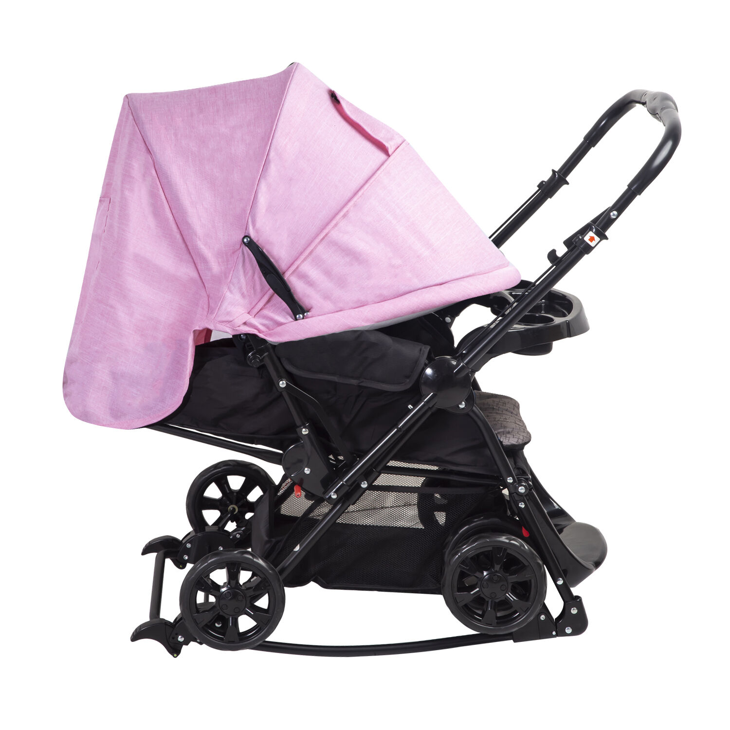 Coche Cuna Balancin Sx Rosado Bebesit image number 2.0