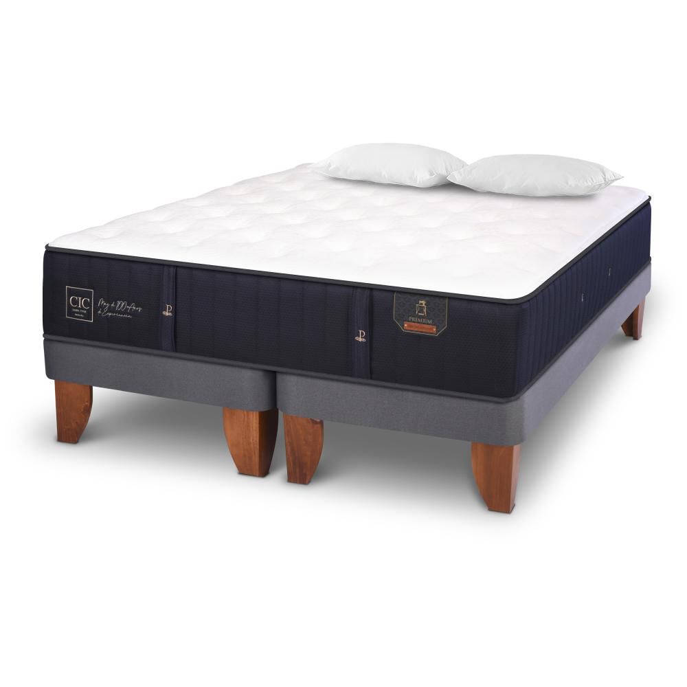 Cama Europea Cic Premium / 2 Plazas / Base Dividida + Almohadas image number 3.0