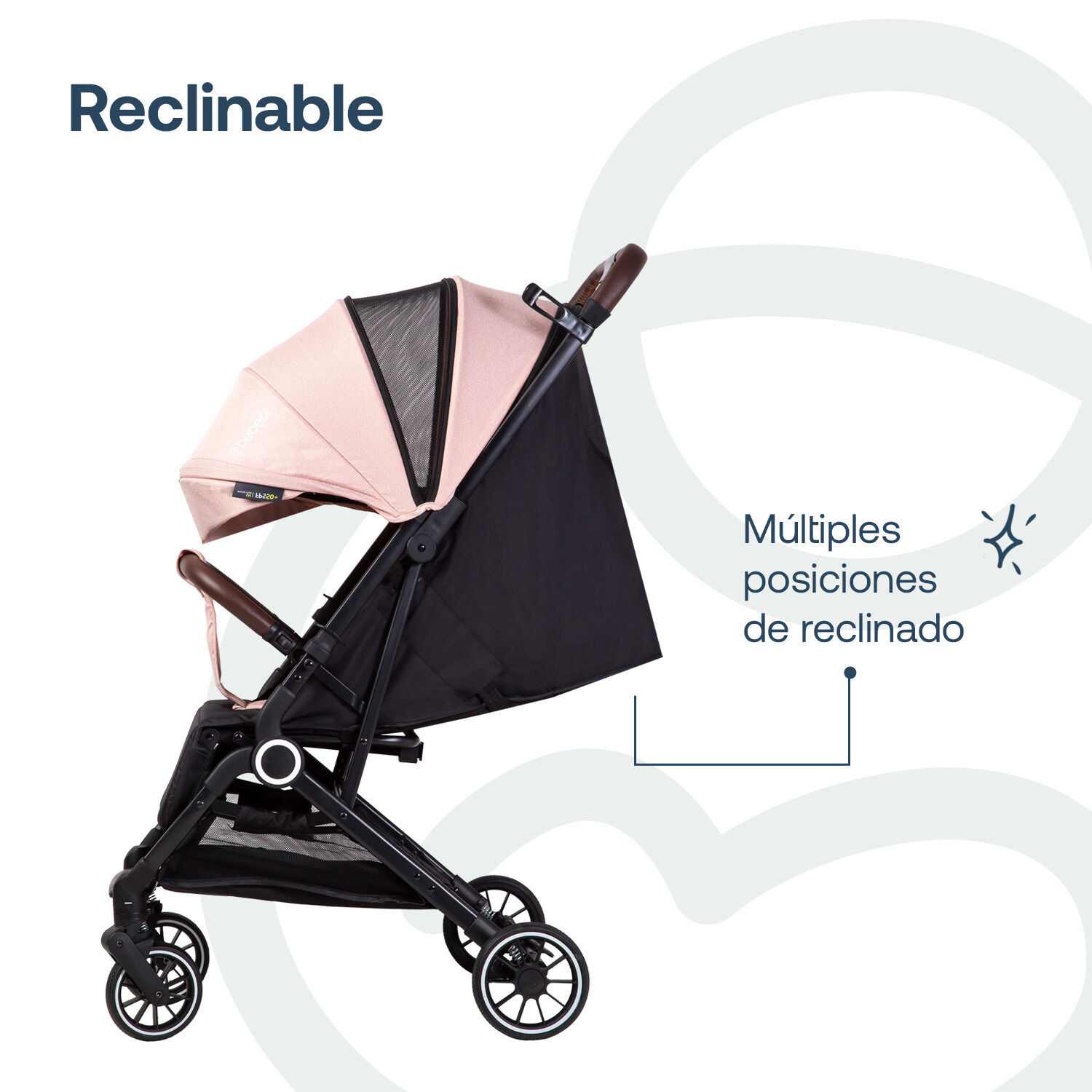 Coche Maleta Compacto Travel System Soho Rosa Bebesit image number 4.0