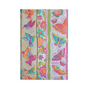 Agenda 2024 Colibríes Y Mariposas, T.dura, Vista Semana Mini