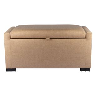 Banqueta Con Ba&uacute;l Leyzy Beige Omega 40x55x105 Cm M&aacute;xima Design