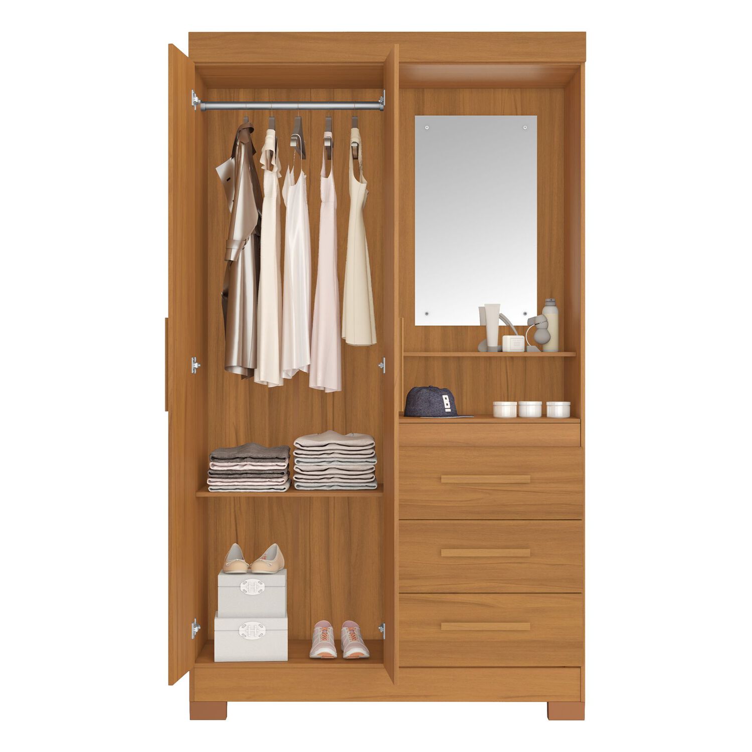 Cl&oacute;set Home Mobili Noa / 2 Puertas / 3 Cajones image number 2.0