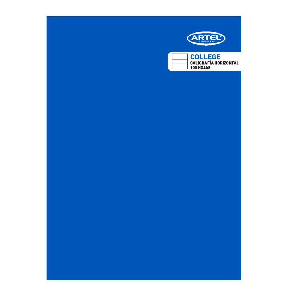 Cuaderno College Caligrafia Horizontal 100 Hojas Artel image number 1.0