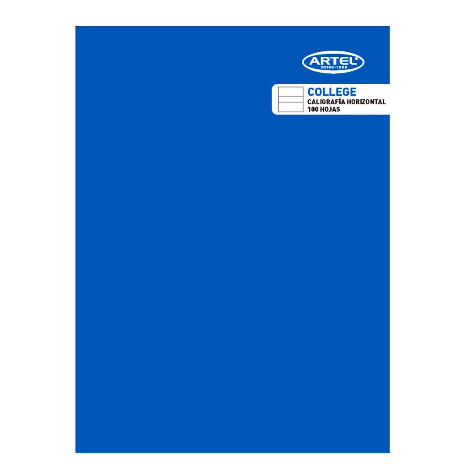 Cuaderno College Caligrafia Horizontal 100 Hojas Artel image number 1.0