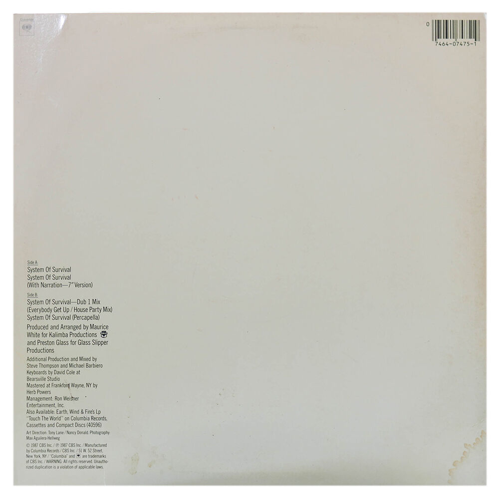 Earth, Wind & Fire - System Of Survival | 12" Maxi Single Usado image number 1.0