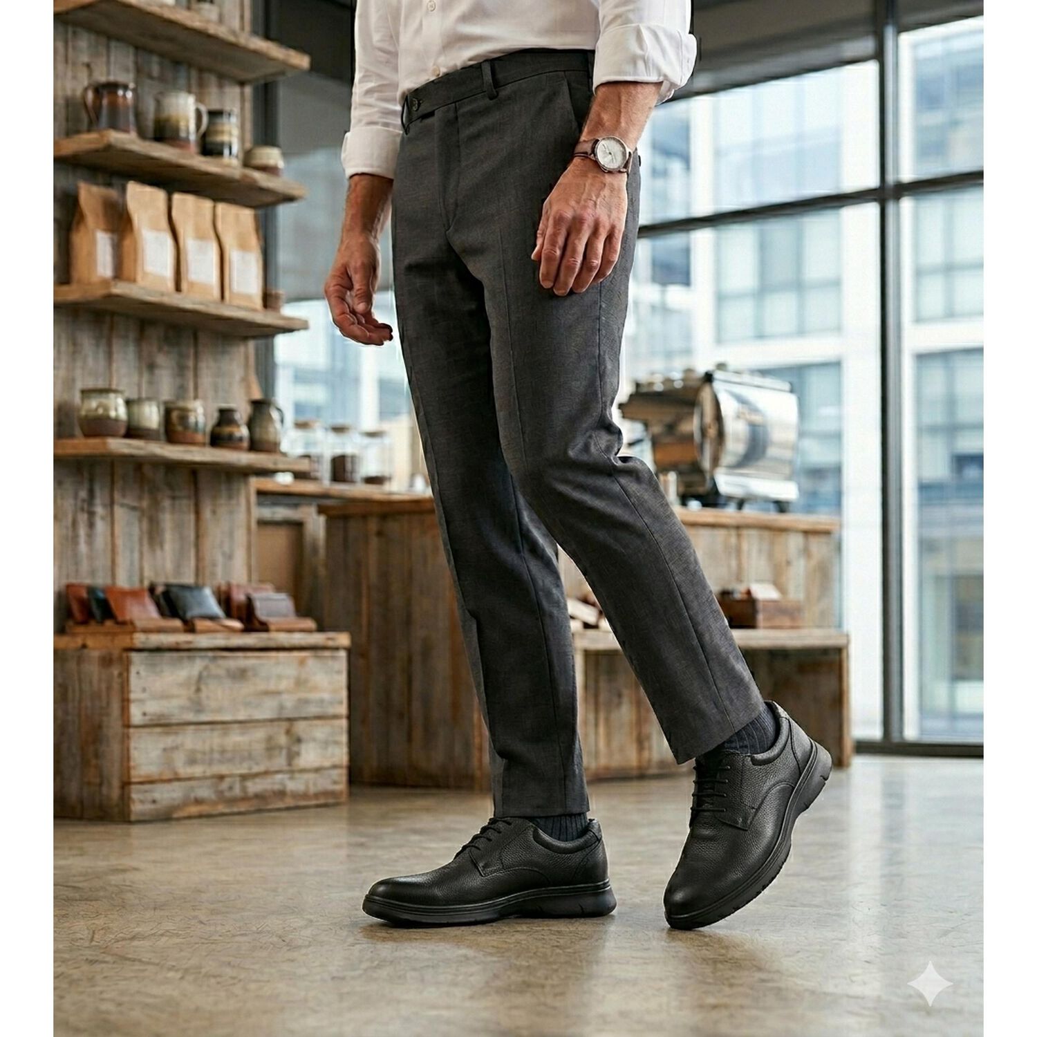 Zapato De Cuero Martin Negro London Adixt image number 4.0