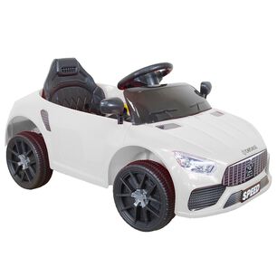 Auto El&eacute;ctrico Meche Premium Ni&ntilde;os Ni&ntilde;as Infantil Blanco