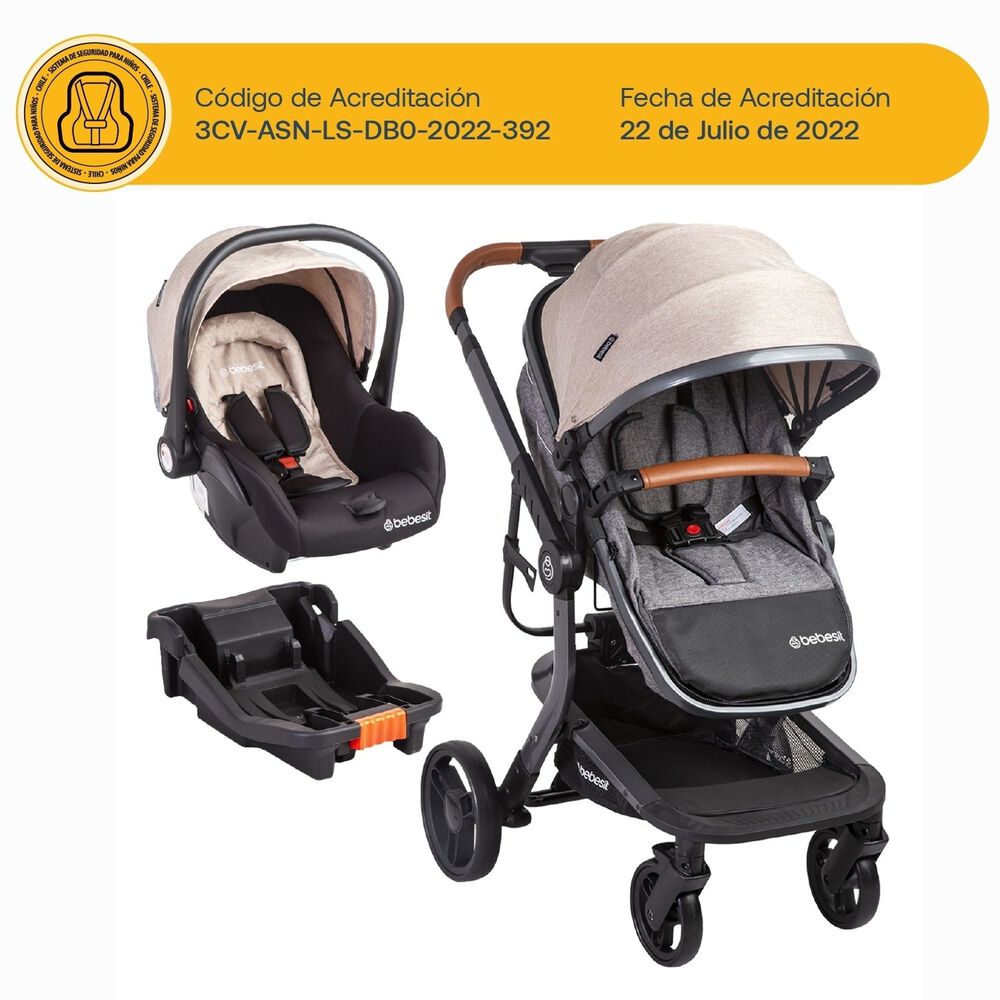 Coche Cuna Travel System Taurus Beige image number 8.0